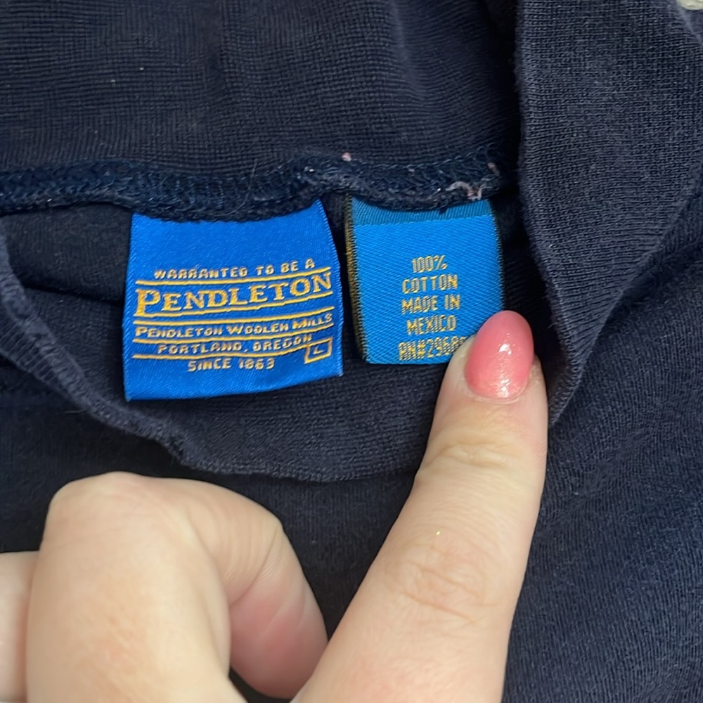 B42 Pendleton Mockneck Ls Pullover Midweight Cott… - image 2